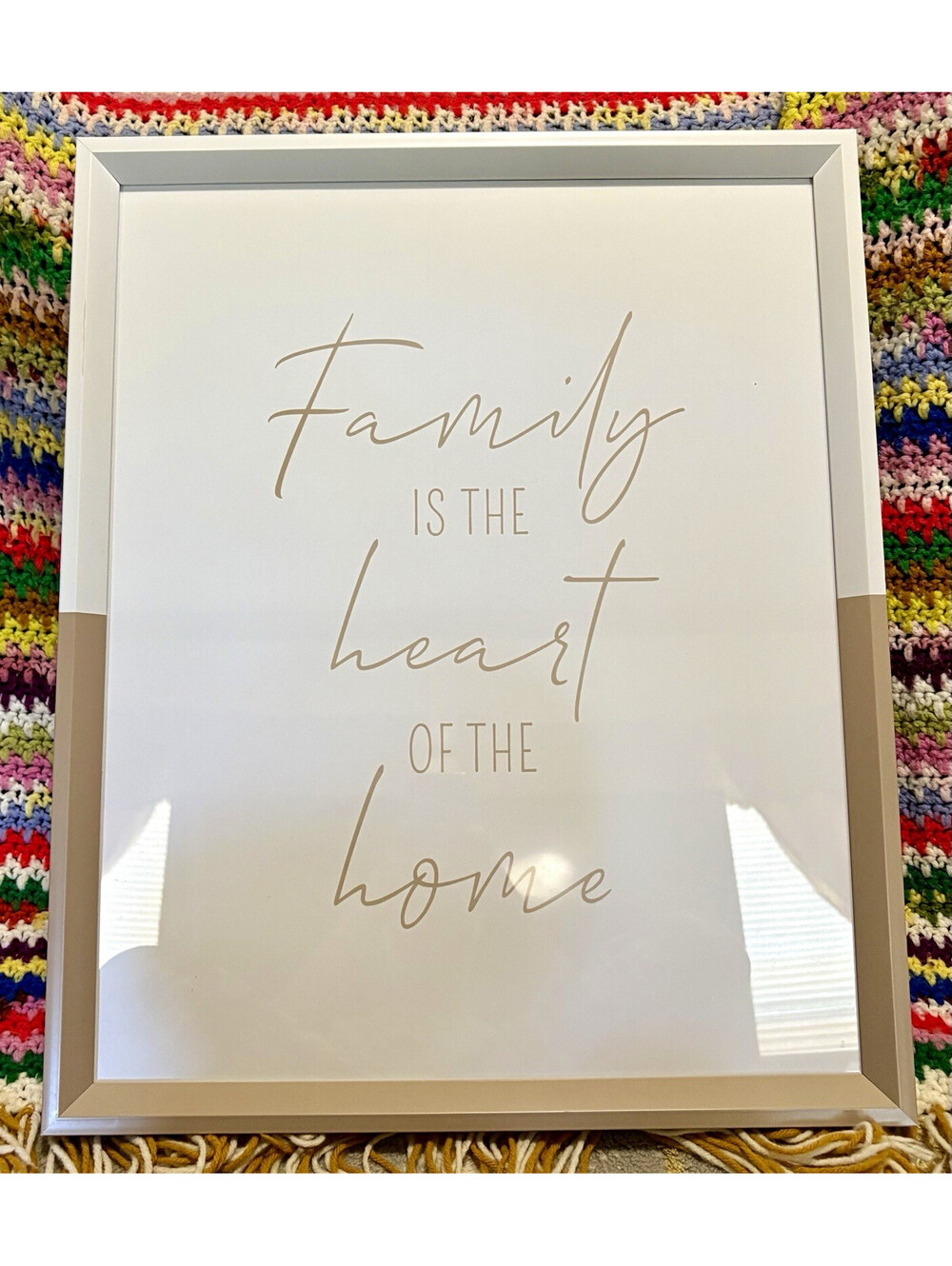 Crystal Art Gallery "Family Is the Heart of the Home" Framed Wall Decor 11x14